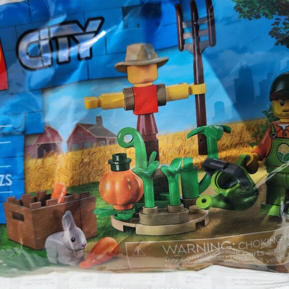 NEW Lego City Farm Garden Scarecrow Polybag Set 30590 Chicken Minifigures Brand - Picture 6 of 10